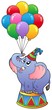 Circus elephant with balloons 1 Circus elephant with balloons 1