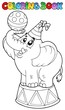 Coloring book with circus elephant Coloring book with circus elephant