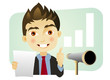Bussiness man with telescope