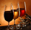 Verre vins rouge rosé blanc