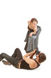 Young adult female model and photographer. Young adult female model and photographer.