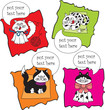 set vector talking cats
