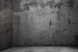 Empty grungy room with light