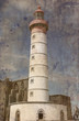 vecchia cartolina del faro di Saint Mathieu