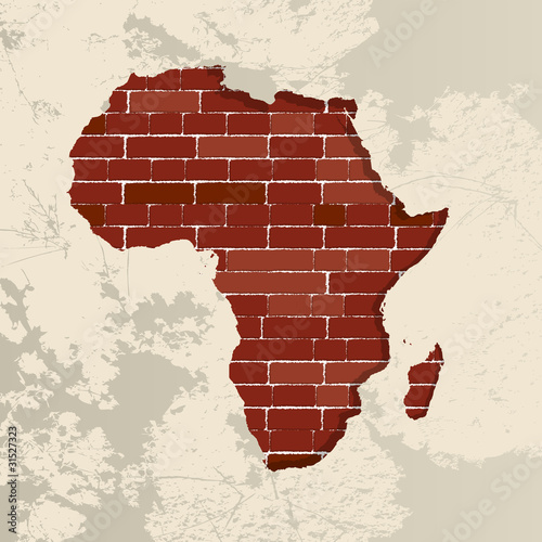 Illustration: Africa wall map Africa wall map