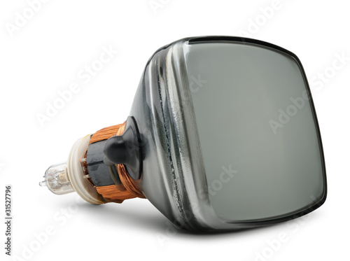 Foto: Old television tube on withe background Old television tube on withe background