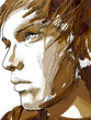 portrait of young handsome man, digital painting