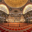Interior of the Suleymaniye Mosque in Istanbul, Turkey