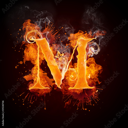 letter m fire. Fire Swirl Letter M
