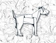 Origami Dog on Paper Background Vector Origami Dog on Paper Background Vector