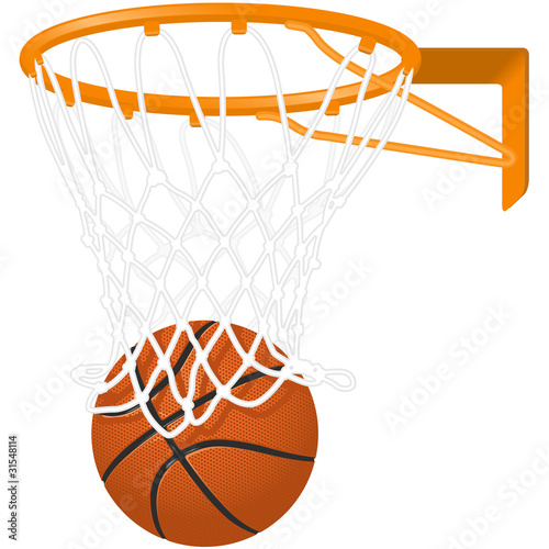 basketball hoop and ball. Basketball hoop and all