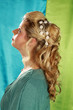 Blonde Hochsteckfrisur