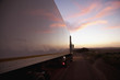 Semi-truck driving on remote road