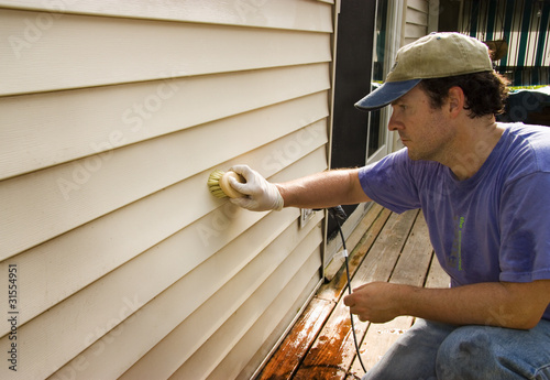 Photo: Washing Vinyl Siding of House Washing Vinyl Siding of House