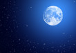 Moon on sky at night Moon on sky at night