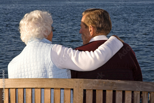 Photo: Elderly couple at the sunset of their life Elderly couple at the sunset of their life