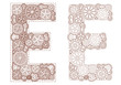 Vector blueprint alphabet of gears Vector blueprint alphabet of gears