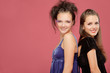 Photo: Two girls smile Two girls smile