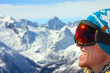 portrait of a smiling snowboarder