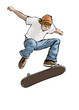 Skateboarder, vektorillustration
