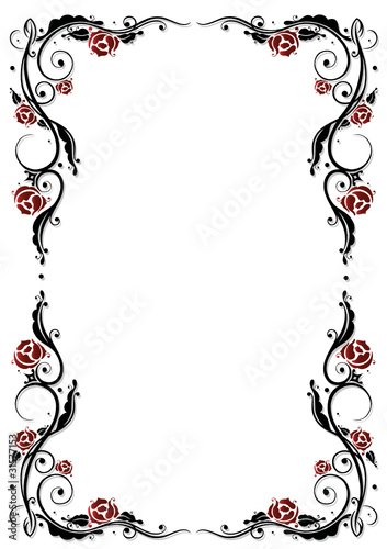 Vektor: Rose, Rosen, Rahmen, Ranke, Blumen, Blüten, Blätter Rose, Rosen, Rahmen, Ranke, Blumen, Blüten, Blätter