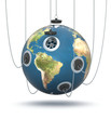 Globe with drains