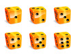 yellow vector dices set yellow vector dices set