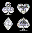 Sparkling Diamond shaped Card Suits