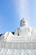 Peaceful white Buddha