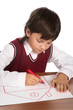 boy drawing house