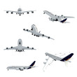 3d airplane on white background