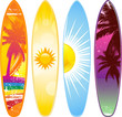 Tropical surf boards