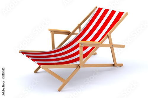 Illustration: 3d beach chair 3d beach chair