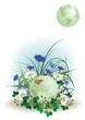 ladybird, butterfly and globe ladybird, butterfly and globe