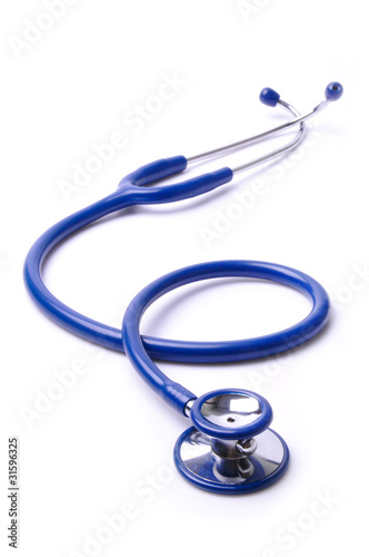Foto: The stethoscope isolated on the white background The stethoscope isolated on the white background