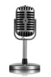 Retro microphone isolated on white