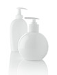 isolated white spray bottles