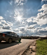 Car on rural road