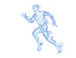Ilustração: Running man liquid artwork. Freshness concepts series. Running man liquid artwork. Freshness concepts series.