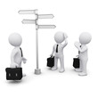 3D man making choice