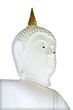 white buddha isolated background