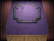 Red velvet curtain opening scene made in 3d