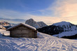 Einsame Hütte in Südtirol, Italien