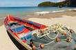Fishing Boat On A Caribbean Beach Fishing Boat On A Caribbean Beach