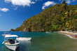 Boats On Caribbean Beach Boats On Caribbean Beach
