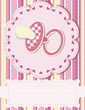 Baby greetings card with green nipple