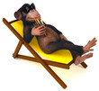 Singe en vacances