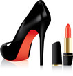 Vector: vector high heel shoe and a lipstick vector high heel shoe and a lipstick