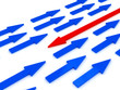 Opposition concept over white background