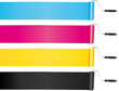CMYK CMJN scroll paint banners